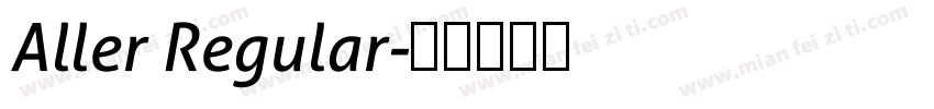 Aller Regular字体转换